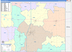 Dekalb Color Cast<br>Wall Map