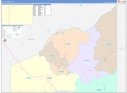 Delta County, CO Wall Map Color Cast Style 2024