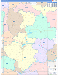 Dunn County, WI Wall Map Color Cast Style 2026