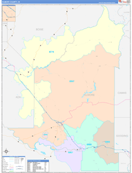 Elmore County, ID Wall Map Color Cast Style 2024