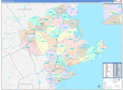 Essex County, MA Wall Map Color Cast Style 2024