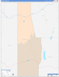Eureka County, NV Wall Map Color Cast Style 2024