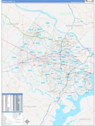 Fairfax ColorCast Wall Map