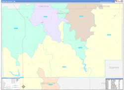 Frontier County, NE Wall Map Color Cast Style 2024
