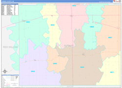Furnas County, NE Wall Map Color Cast Style 2023