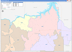 Garfield County, MT Wall Map Color Cast Style 2026