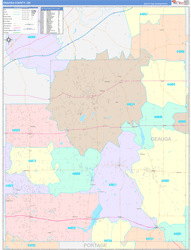 Geauga ColorCast Wall Map
