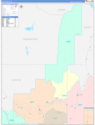 Gem County, ID Wall Map Color Cast Style 2024
