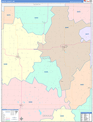 Gentry County, MO Wall Map Color Cast Style 2026