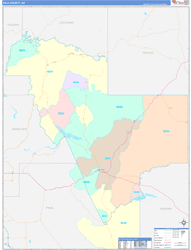 Gila County, AZ Wall Map Color Cast Style 2024