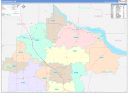 Goodhue County, MN Wall Map Color Cast Style 2024