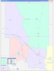 Gooding County, ID Wall Map Color Cast Style 2024