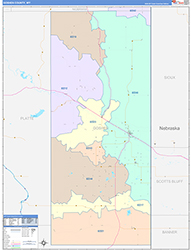 Goshen County, WY Wall Map Color Cast Style 2026