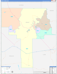 Grant County, NM Wall Map Color Cast Style 2024