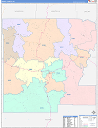 Grant County, OR Wall Map Color Cast Style 2026