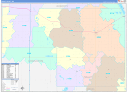 Grant County, SD Wall Map Color Cast Style 2024