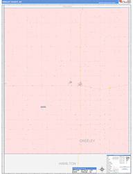 Greeley County, KS Wall Map Color Cast Style 2026