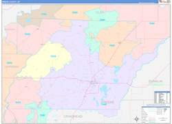 Greene County, AR Wall Map Color Cast Style 2024