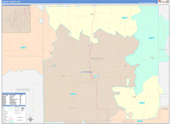 Grundy County, MO Wall Map Color Cast Style 2024