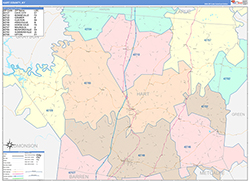 Hart County, KY Wall Map Color Cast Style 2026