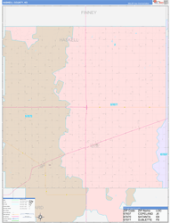 Haskell County, KS Wall Map Color Cast Style 2024
