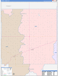 Haskell County, KS Wall Map Color Cast Style 2026