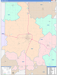 Henry County, IA Wall Map Color Cast Style 2026