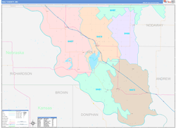 Holt County, MO Wall Map Color Cast Style 2024