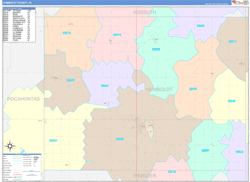 Humboldt County, IA Wall Map Color Cast Style 2024