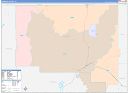 Humboldt County, NV Wall Map Color Cast Style 2024