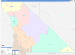 Inyo County, CA Wall Map Color Cast Style 2024