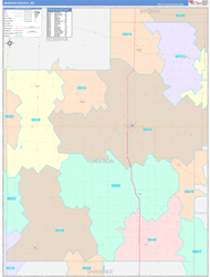 Jackson County, KS Wall Map Color Cast Style 2024