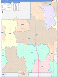 Jackson County, KS Wall Map Color Cast Style 2026
