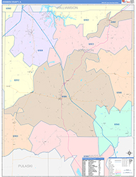 Johnson County, IL Wall Map Color Cast Style 2026