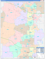Kane County, IL Wall Map Color Cast Style 2024