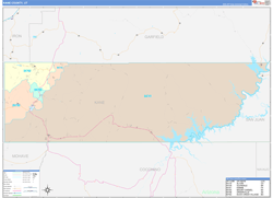 Kane County, UT Wall Map Color Cast Style 2023