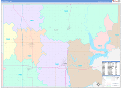 Kay County, OK Wall Map Color Cast Style 2023