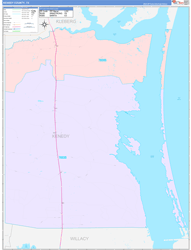 Kenedy ColorCast Wall Map