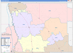 Kittson County, MN Wall Map Color Cast Style 2026