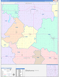 Labette County, KS Wall Map Color Cast Style 2026