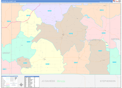 Lafayette County, WI Wall Map Color Cast Style 2024