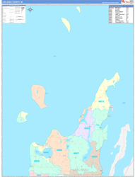 Leelanau ColorCast Wall Map