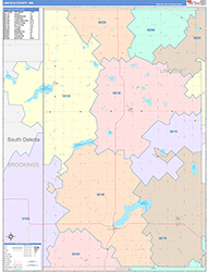 Lincoln County, MN Wall Map Color Cast Style 2026