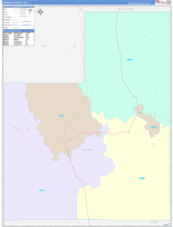 Lincoln County, NV Wall Map Color Cast Style 2024