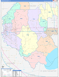 LivingstonParish (County), LA Wall Map Color Cast Style 2026
