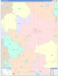 Lyon County, MN Wall Map Color Cast Style 2024
