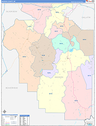 Madison County, MT Wall Map Color Cast Style 2026