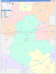 Madison Color Cast<br>Wall Map