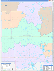 Mahnomen County, MN Wall Map Color Cast Style 2026