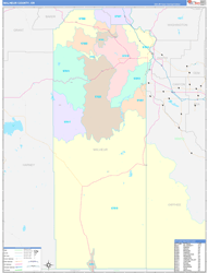 Malheur County, OR Wall Map Color Cast Style 2024